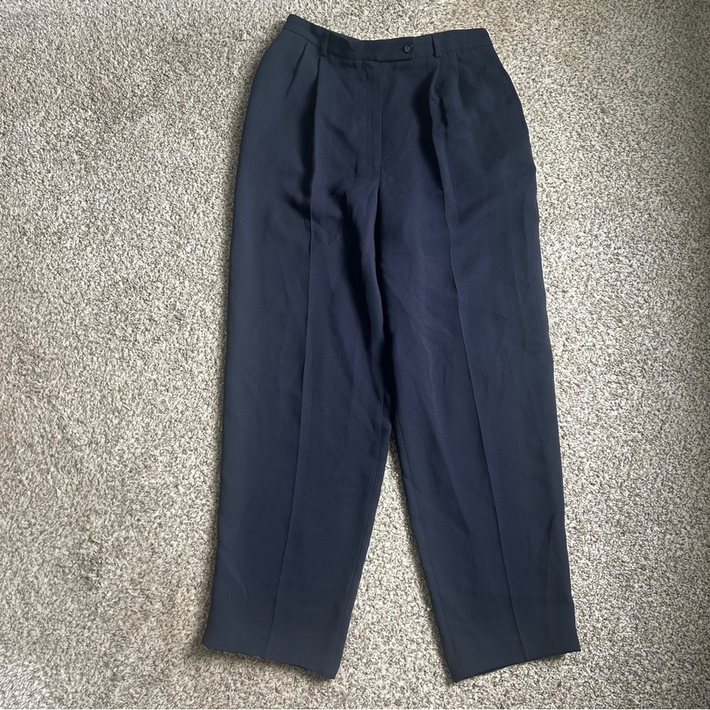 Emma James Navy Blue Trousers Office Business Casual Formal 12